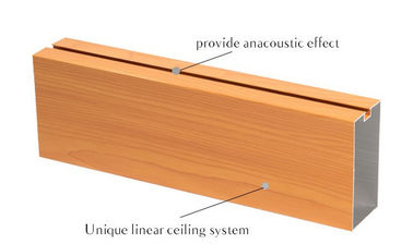 U Shape Colorful Aluminium Ceiling Panel , Chandelier Stick On Ceiling Tiles